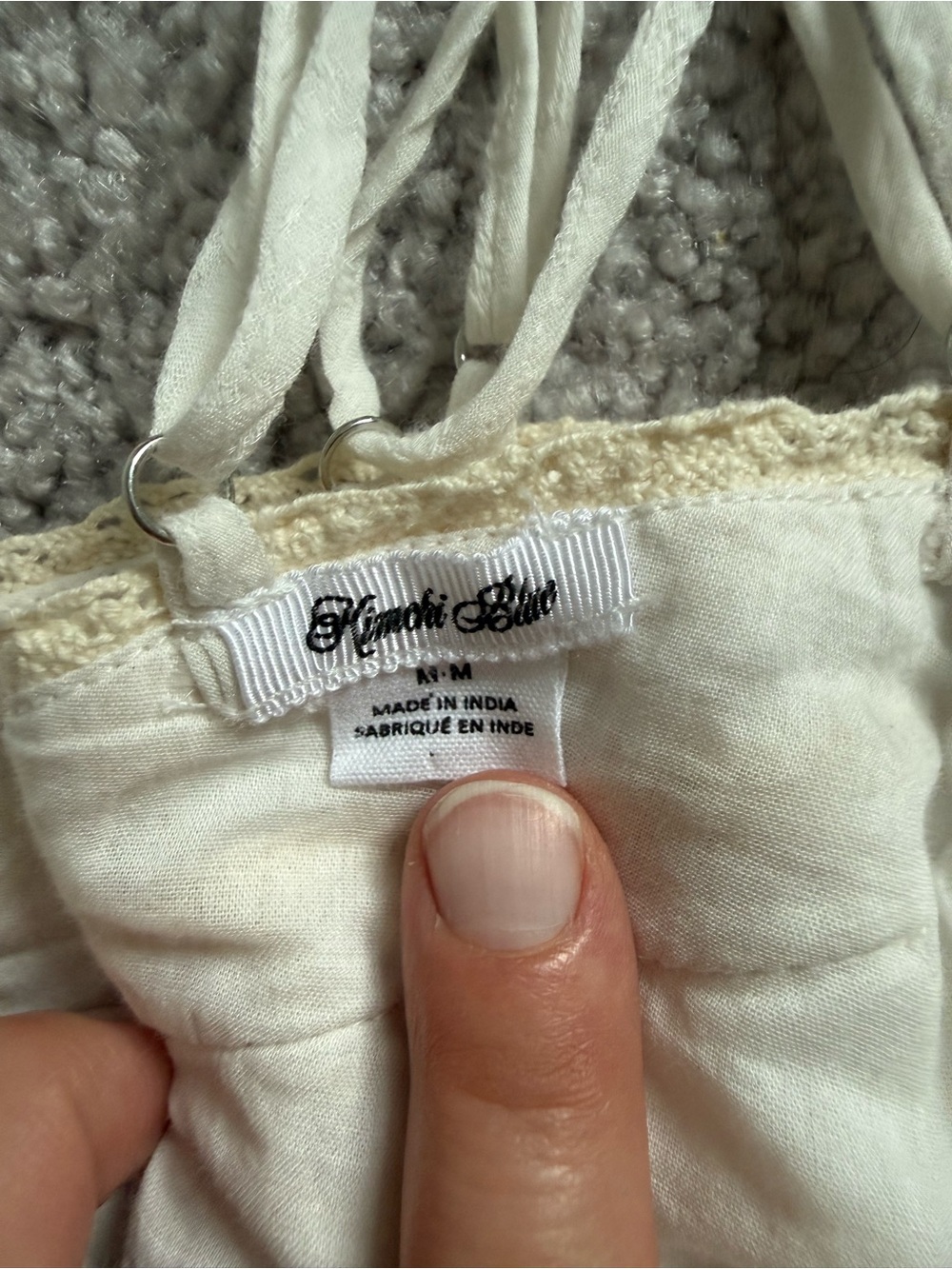 Kimchi Blue Cream Lace-Trim Ruffled Camisole - Picture 5 of 6